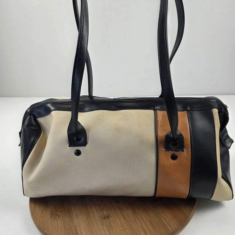 Vintage Nikon Nikonos Camera Shoulder Bag Beige Canvas Padded Carry Case Japan